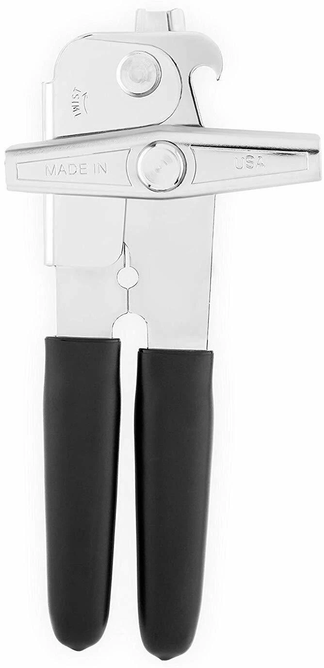 17 EZ DUZ IT American Made Black Grips Manual Deluxe Can Opener - Made In The USA - Image 1
