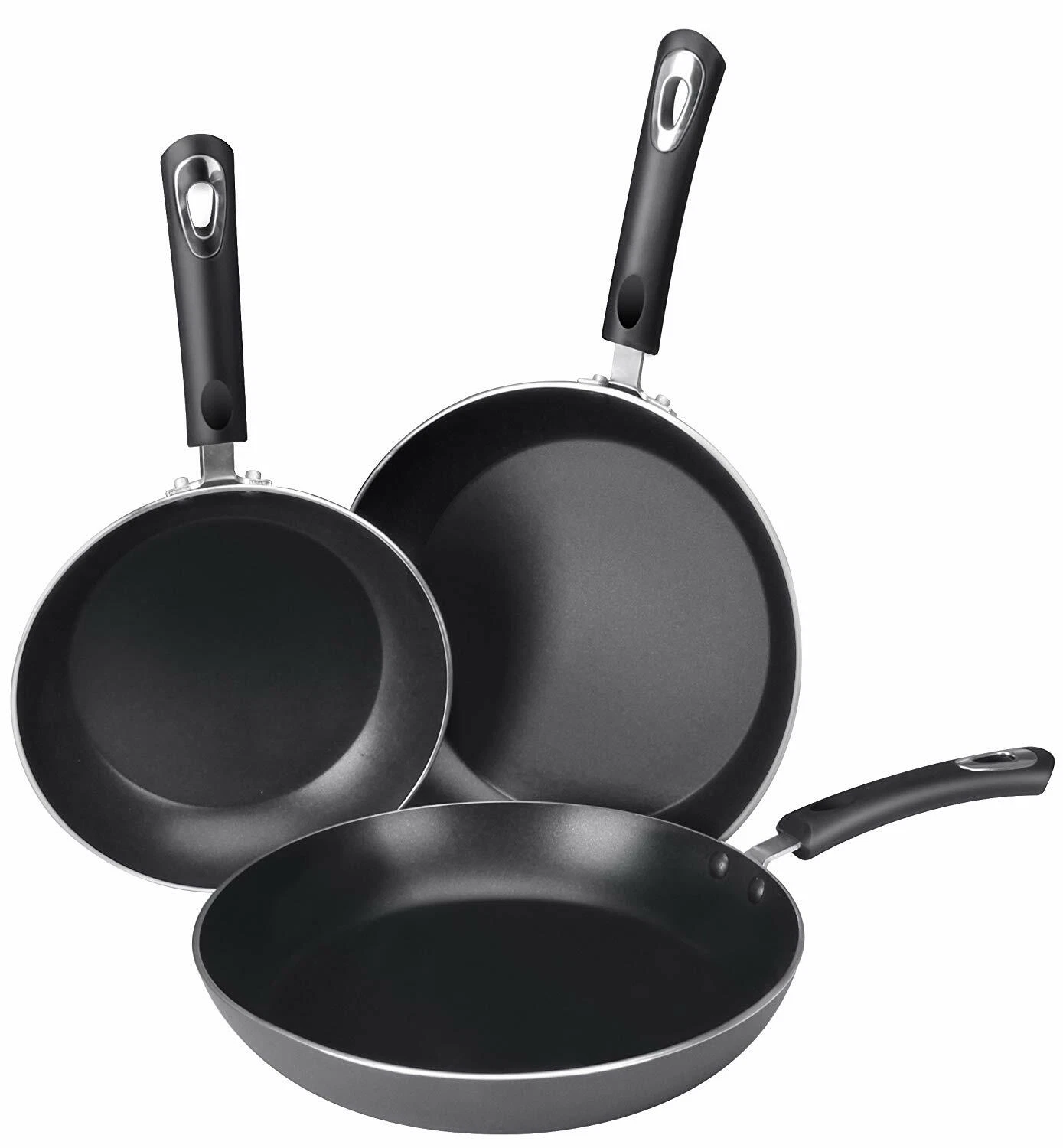 44 3 Piece Nonstick Frying Pan Induction Bottom 8" 9.5" 11 inch Set Utopia Kitchen - Image 1